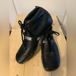 Diesel Black High-Top Sneakers with Gray Accent